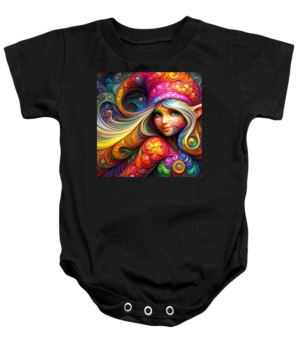 She-gnome Baby Onesie featuring the photograph Whispers of Chroma by Bill and Linda Tiepelman