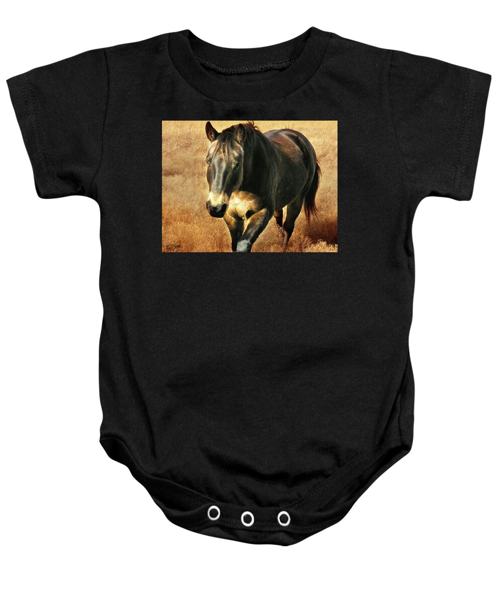 Horse Baby Onesie featuring the photograph Wild Beauty by Rod Seel