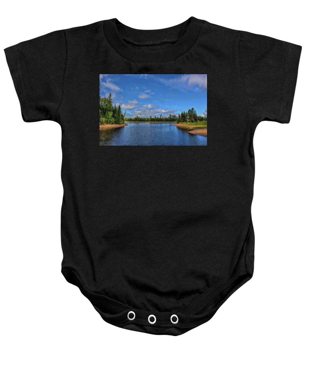 Backwater Baby Onesie featuring the photograph Willow Flowage Back Bay by Dale Kauzlaric