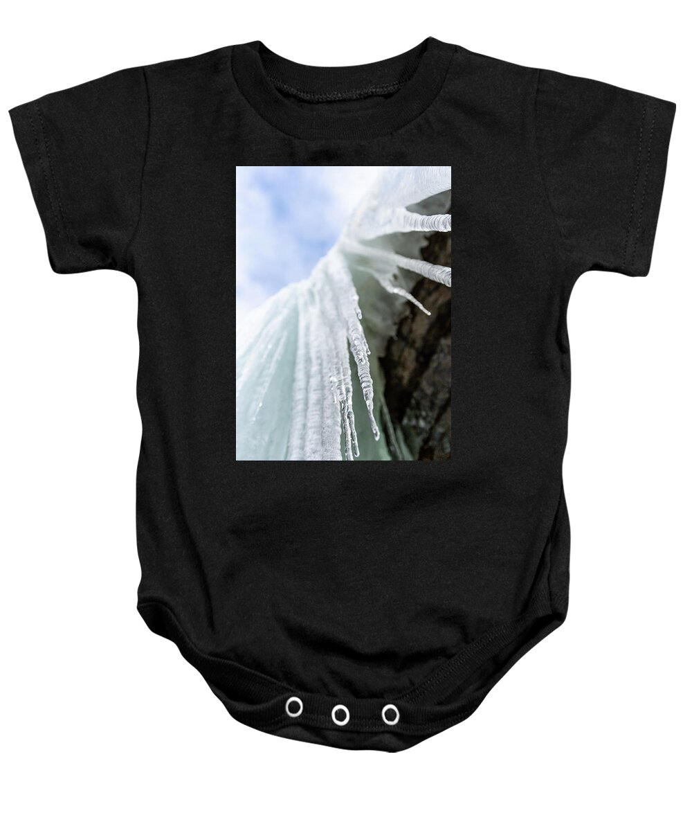 Winter Baby Onesie featuring the photograph Winter At The Waterfall by Andreas Levi