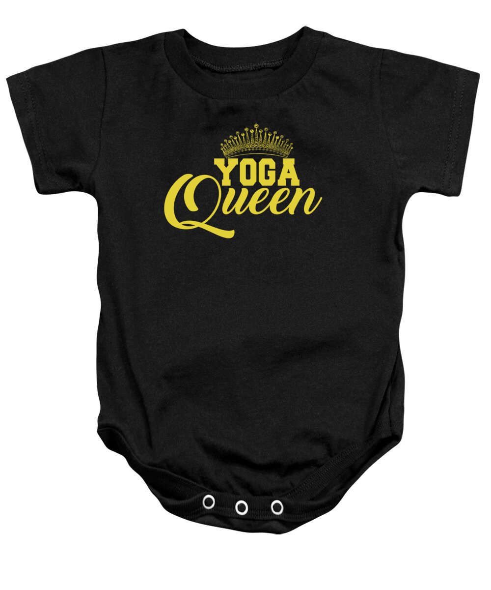 Athlete Baby Onesie featuring the digital art Yoga Queen Fitness Gym Workout by Jacob Zelazny
