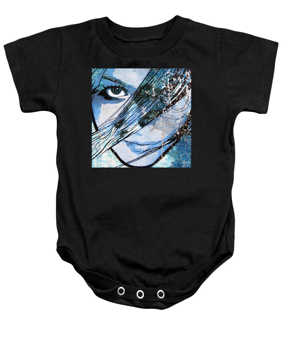 Pop Art Baby Onesie featuring the painting You Can't Quit Me Baby by Bobby Zeik