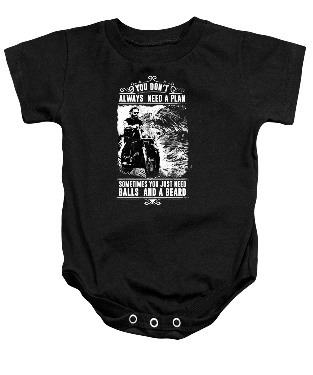 Motor Head Baby Onesie featuring the digital art You Dont Always Need A Plan by Jacob Zelazny