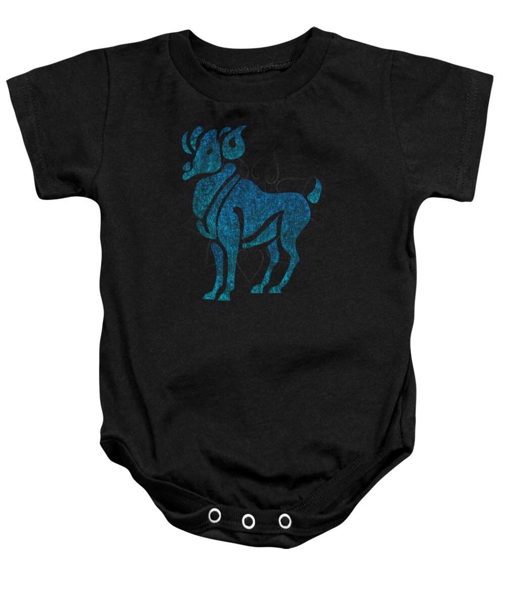 Funny Baby Onesie featuring the digital art Zodiac Sign Pisces by Flippin Sweet Gear