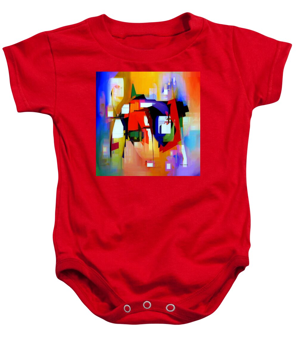 Abstract Baby Onesie featuring the digital art Abstract Series IV #13 by Rafael Salazar
