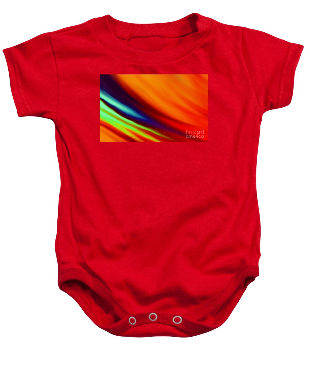 Abstract Colors Baby Onesie featuring the painting Abstract Colors II by Anita Lewis