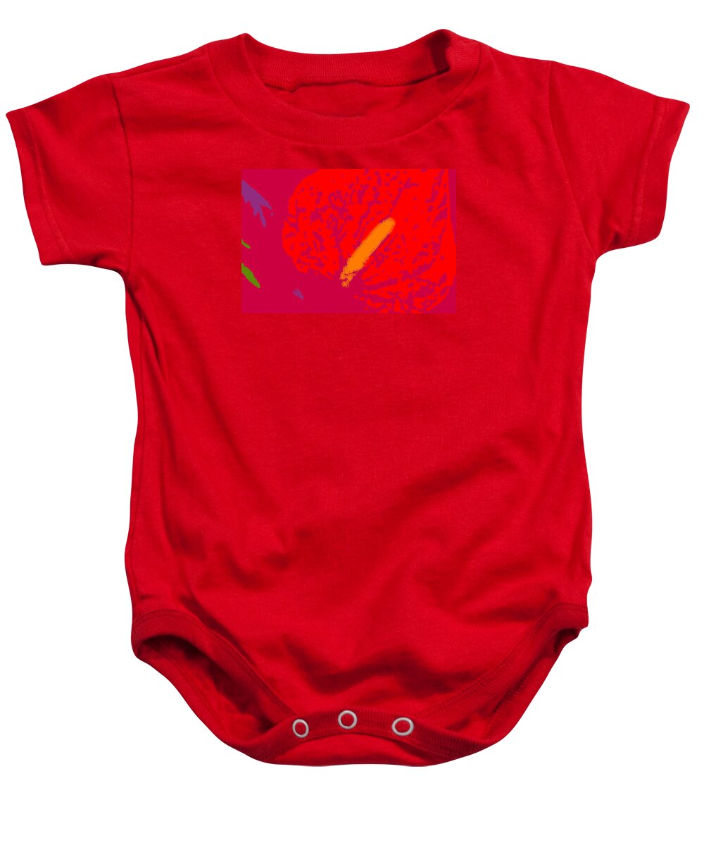 Antherium Baby Onesie featuring the photograph Antherium by James Temple