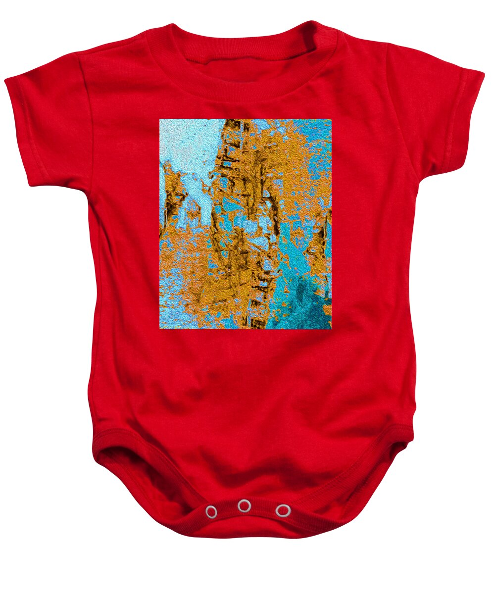 Abstract Baby Onesie featuring the photograph Breaking Up by Stephanie Grant