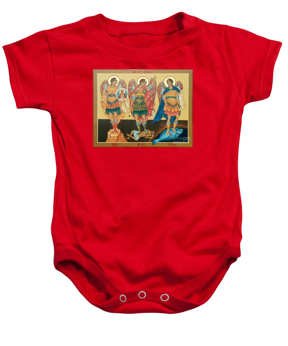 Icon Baby Onesie featuring the painting Byzantine Icon by Matteo TOTARO