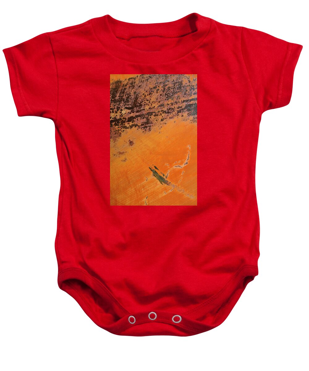 Abstract Baby Onesie featuring the photograph Cliffs of Mars by Fran Riley