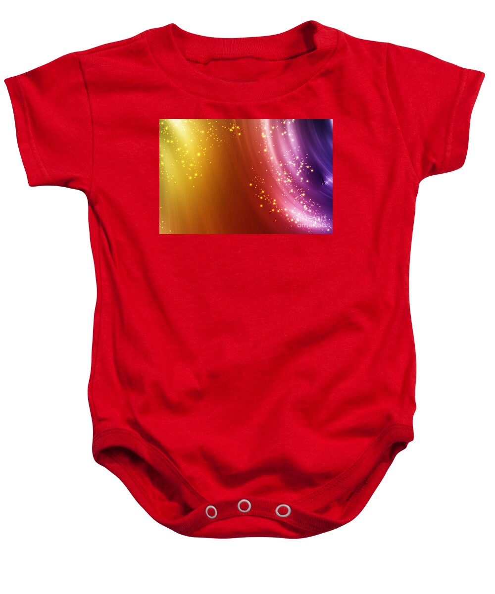  Abstract Baby Onesie featuring the digital art Colorful fog by Amanda Mohler