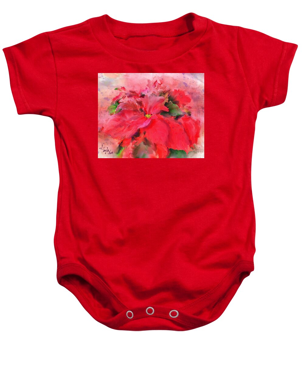 Christmas Baby Onesie featuring the painting Come All Ye Faithful by Colleen Taylor
