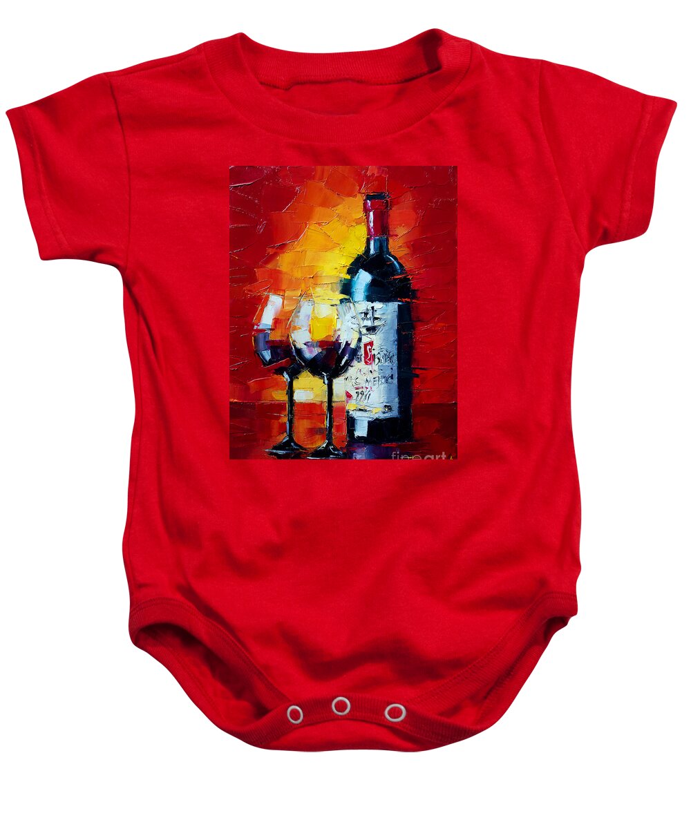 Conviviality Baby Onesie featuring the painting Conviviality by Mona Edulesco