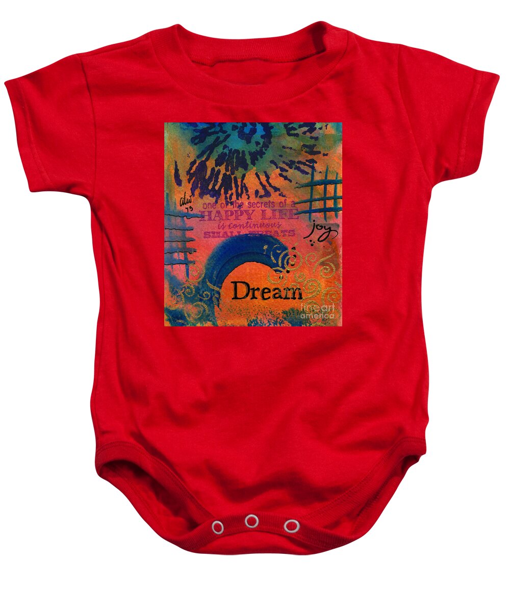 Acrylic Baby Onesie featuring the painting Dreams of Joy by Angela L Walker
