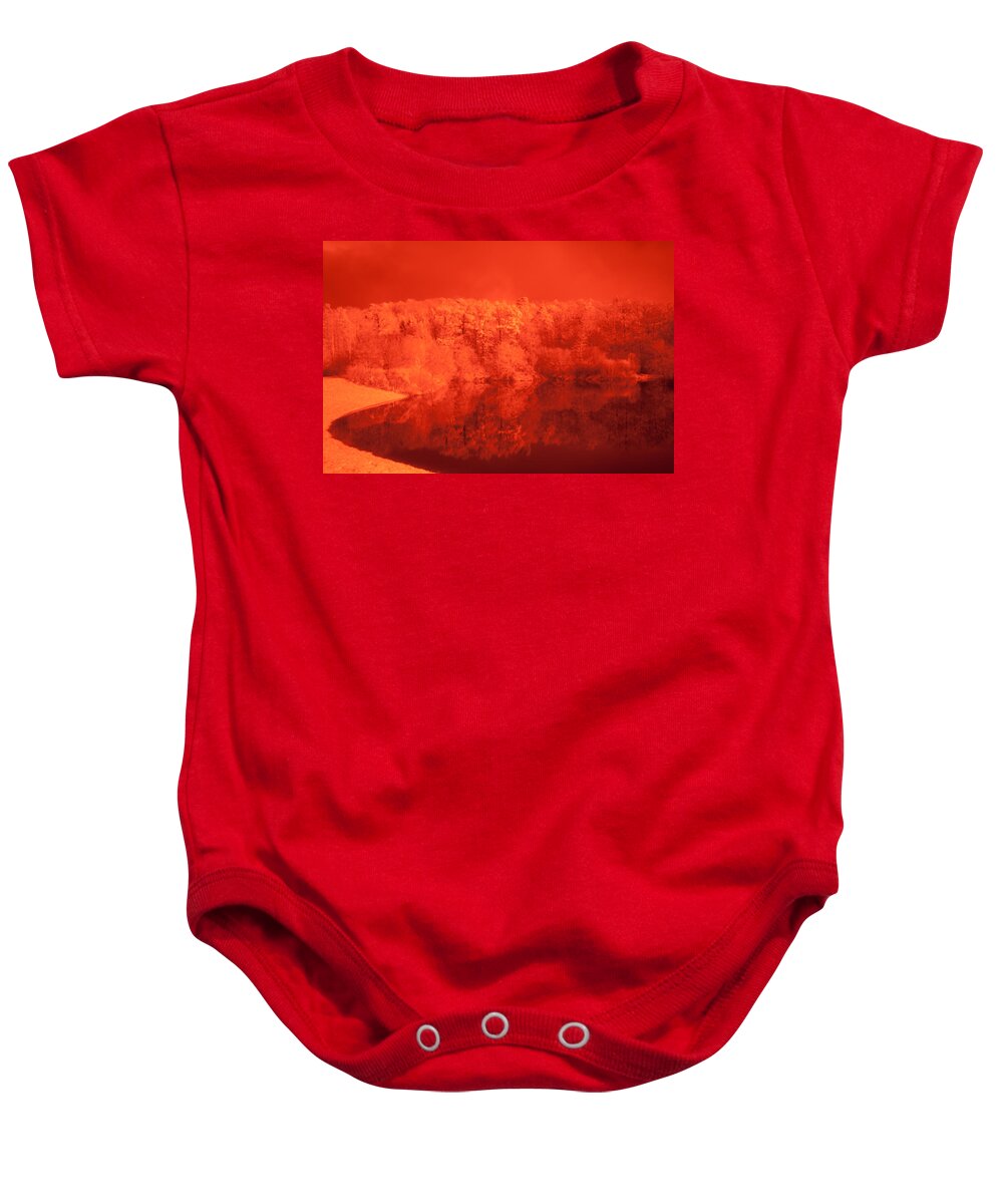 Forest Baby Onesie featuring the photograph Forest Lake by Miguel Winterpacht