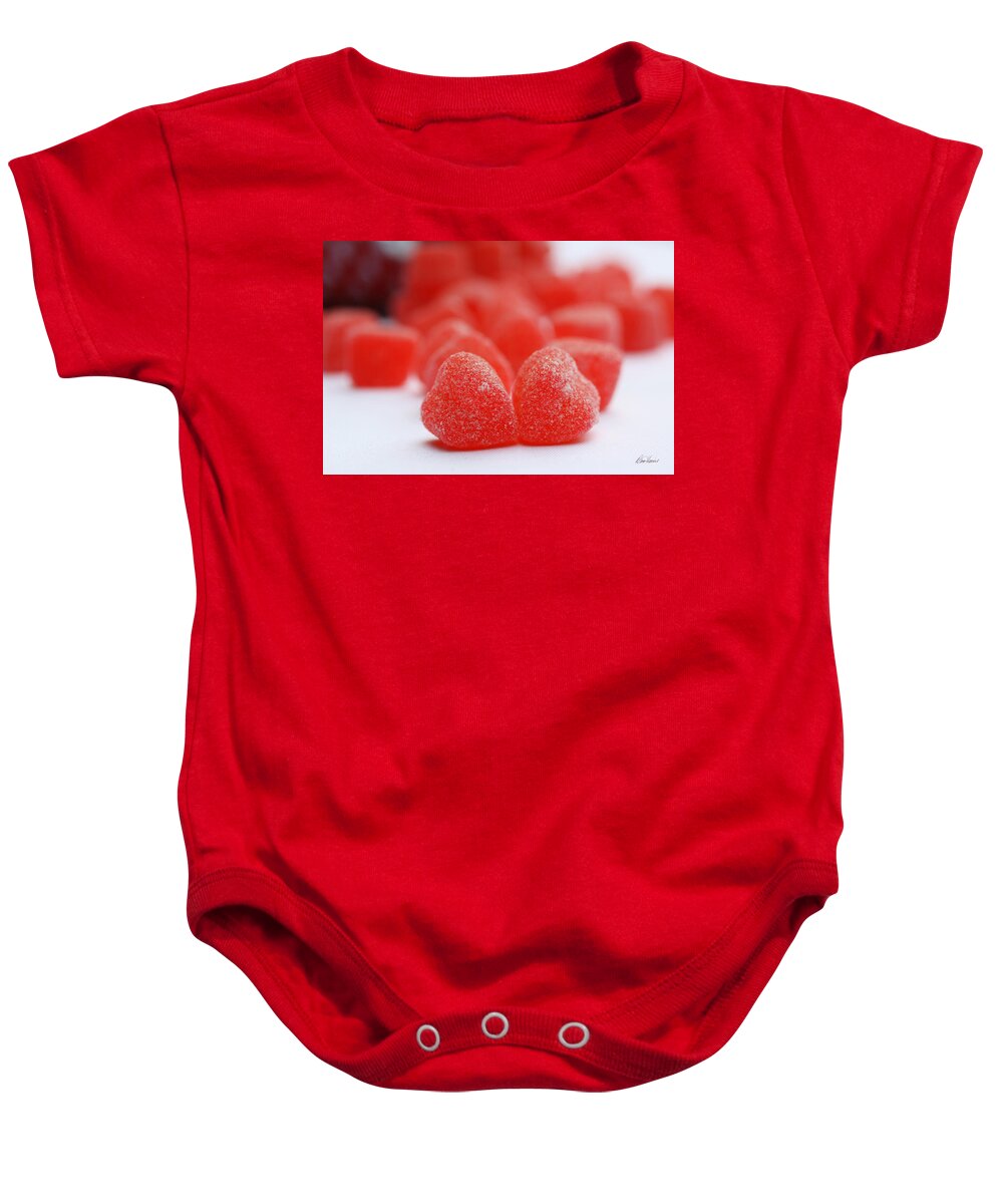 Valentines Day Baby Onesie featuring the photograph Gumdrop Hearts by Diana Haronis