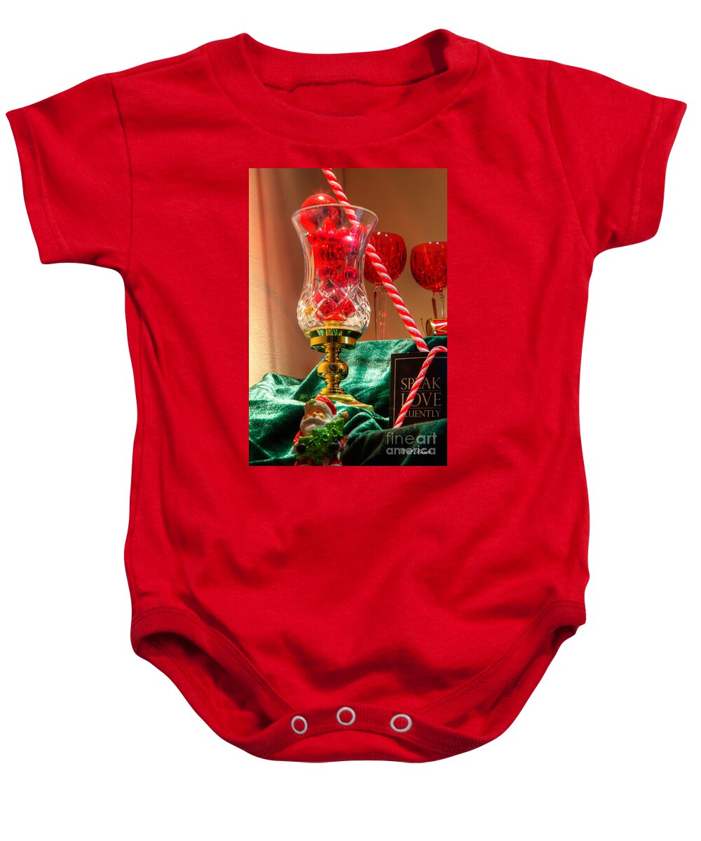 Christmas Baby Onesie featuring the photograph Holiday Display by Sue Karski