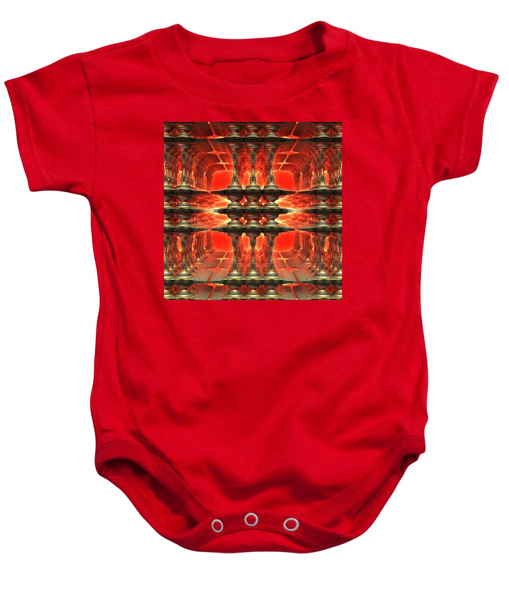 Fractal Baby Onesie featuring the digital art Hot Box by Lyle Hatch