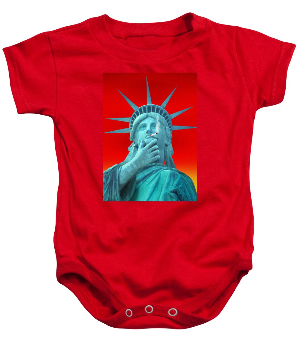 Pop Art Baby Onesie featuring the photograph Liberated Lady - Special by Mike McGlothlen