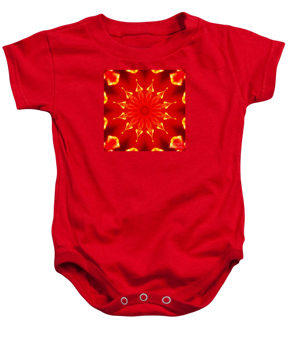 Light Baby Onesie featuring the digital art Light On A Tulip 2 by Wendy Wilton