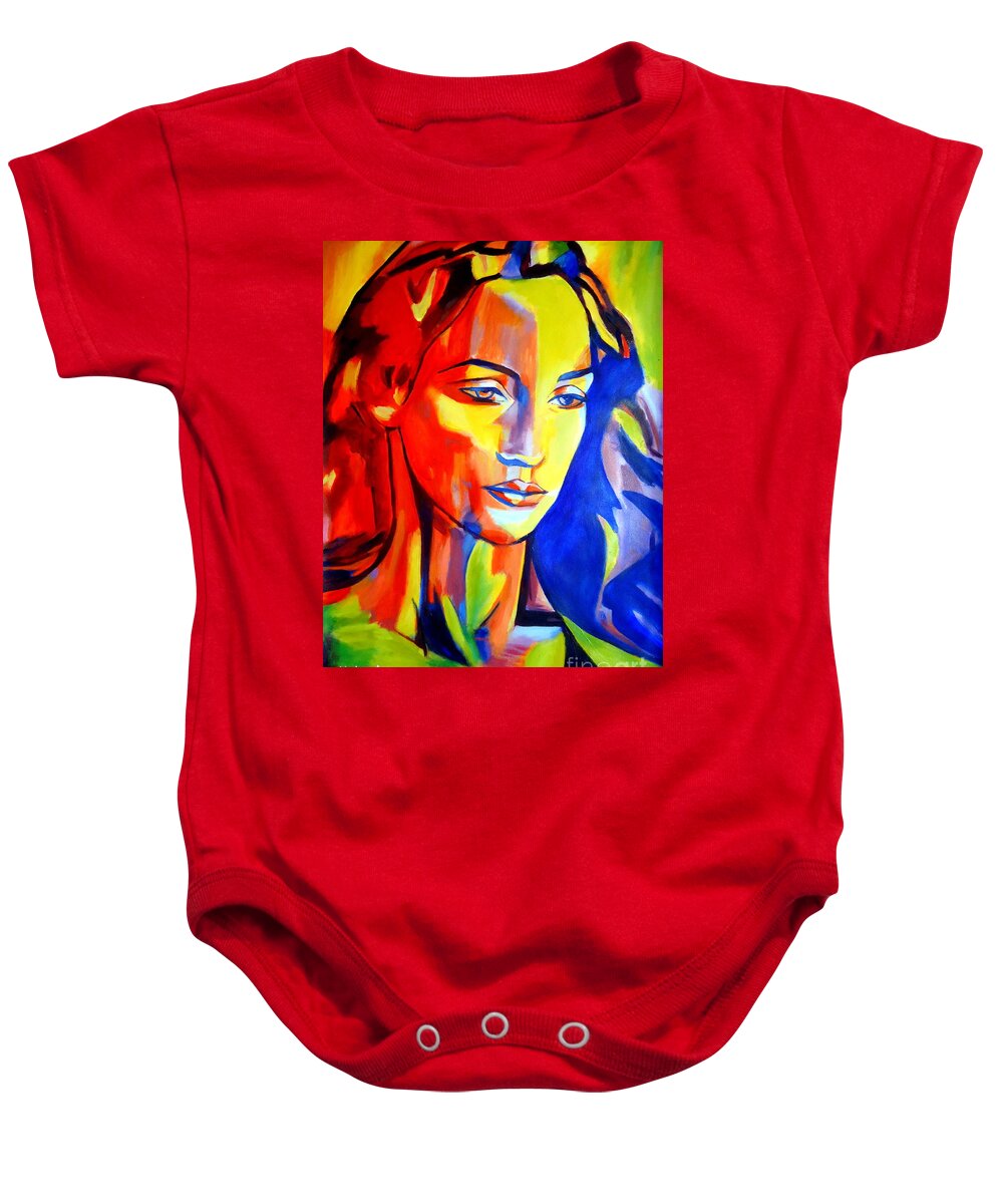 Contemporary Art Baby Onesie featuring the painting Like a madonna by Helena Wierzbicki