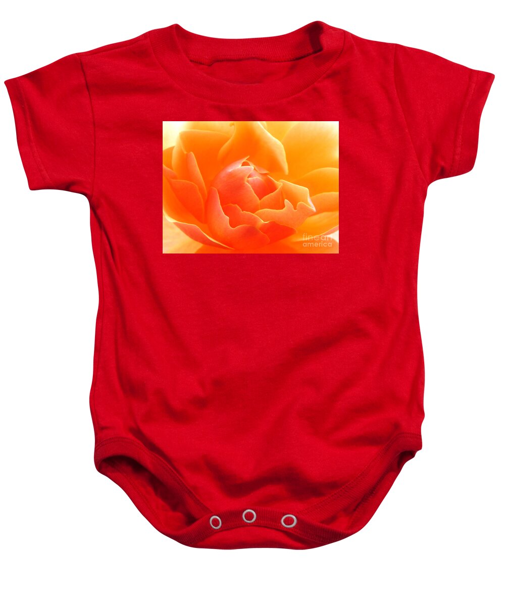 Roses Baby Onesie featuring the photograph Orange Sherbet by Deb Halloran