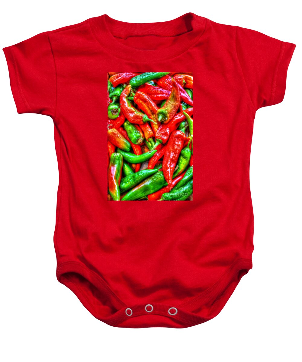 Agriculture Baby Onesie featuring the photograph Peppers by Dan Stone