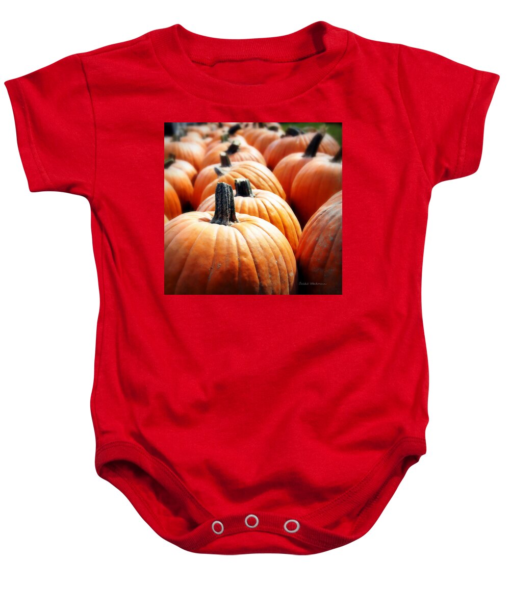 Pumpkin Baby Onesie featuring the photograph Pumpkins Plenty by Cricket Hackmann