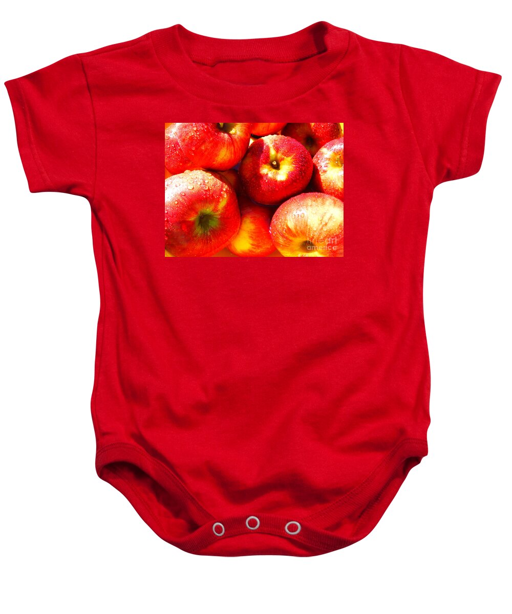 Rich Apple Glow Baby Onesie featuring the photograph Rich Apple Glow by Paddy Shaffer