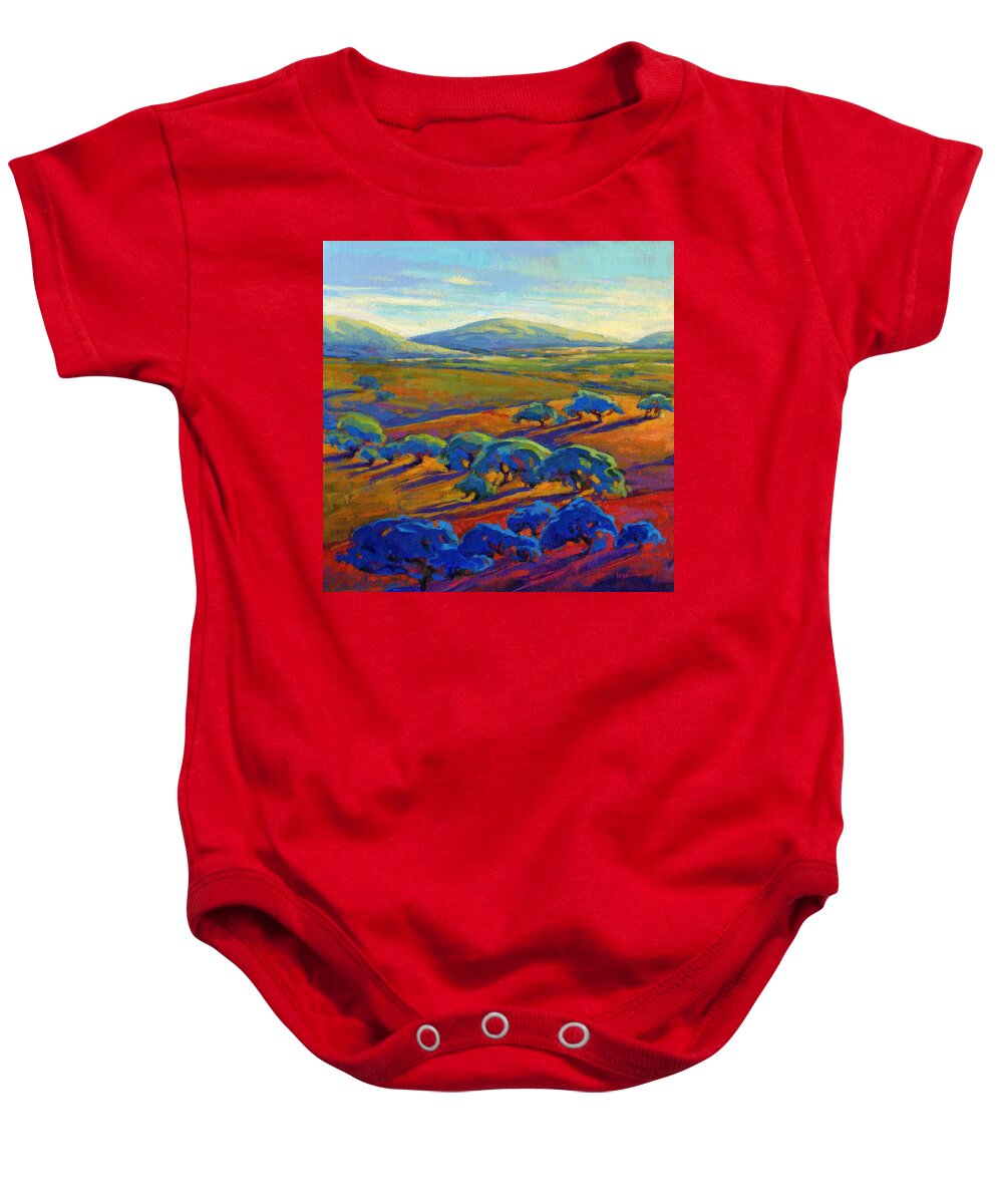 California Baby Onesie featuring the painting Rolling Hills 2 by Konnie Kim