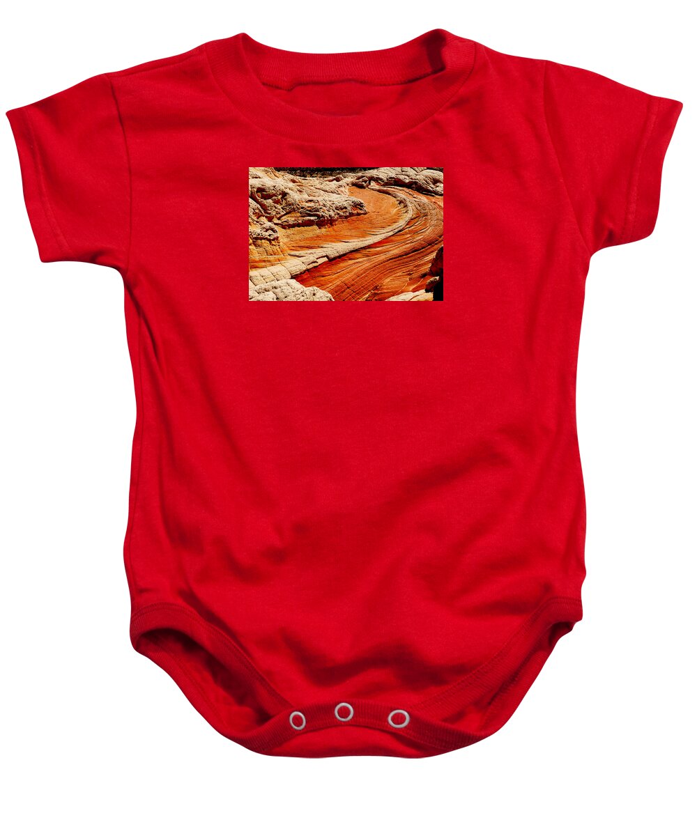 Sandstone Baby Onesie featuring the photograph Sandstone Highway by Alan Socolik