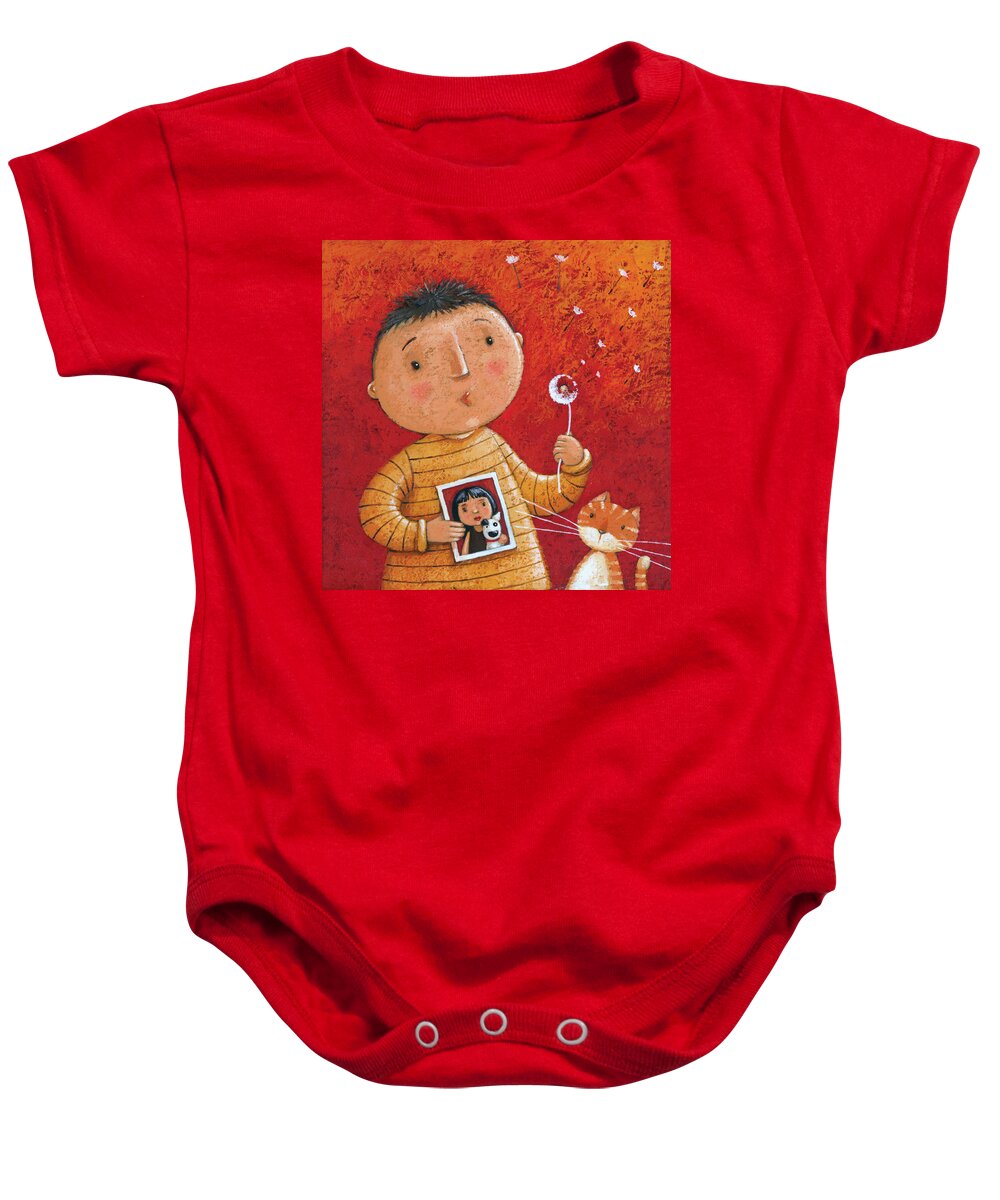 Peter Adderley Baby Onesie featuring the photograph She Loves Me by MGL Meiklejohn Graphics Licensing