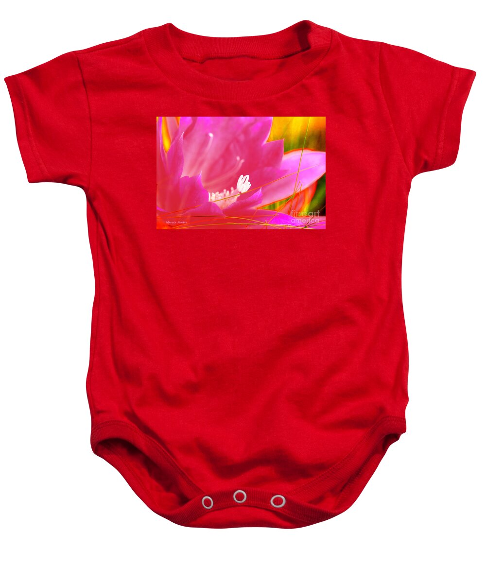 Summer Baby Onesie featuring the photograph Summer Cactus Bloom by Tap On Photo