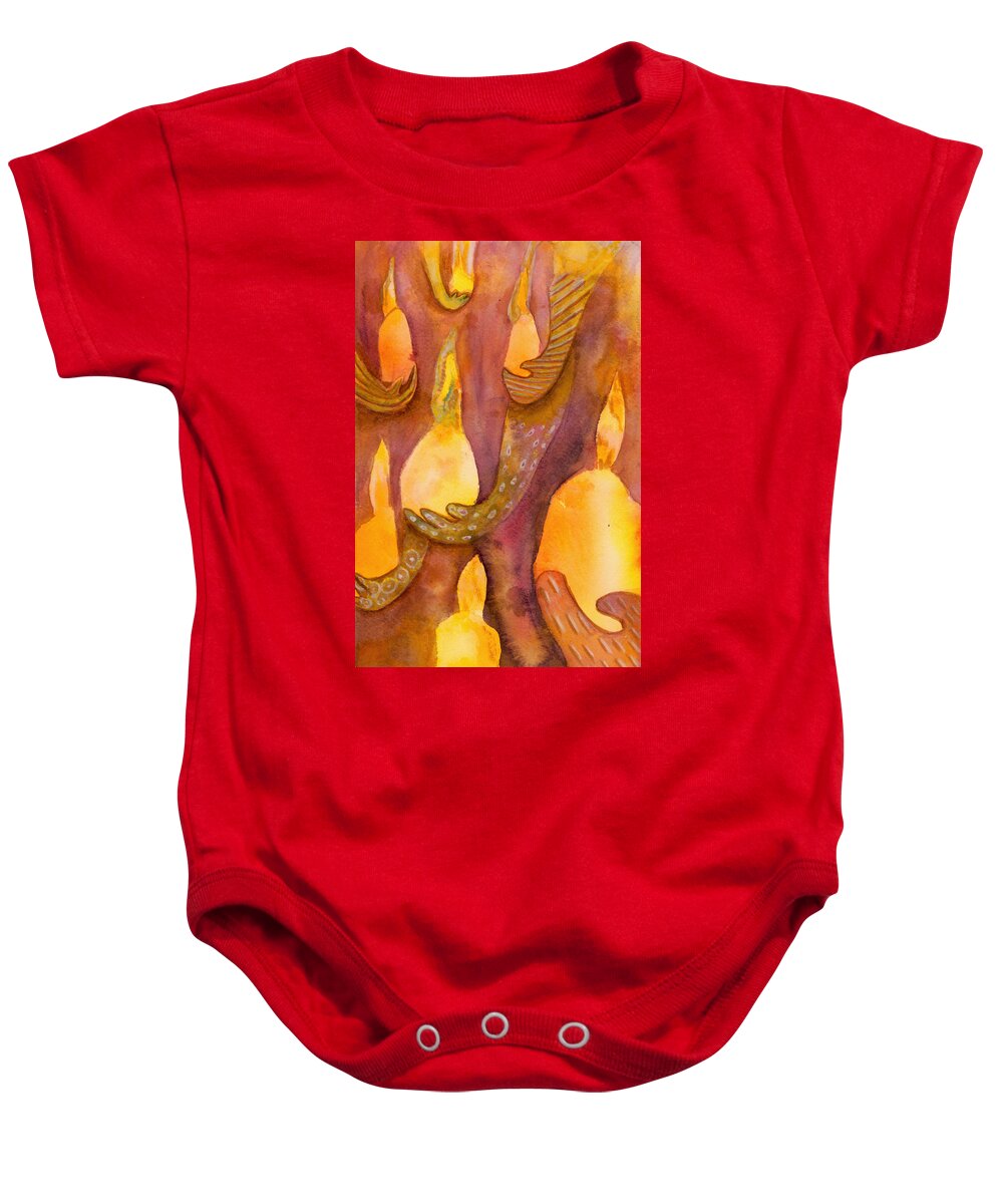 Light Baby Onesie featuring the painting Those who light our way by Suzy Norris