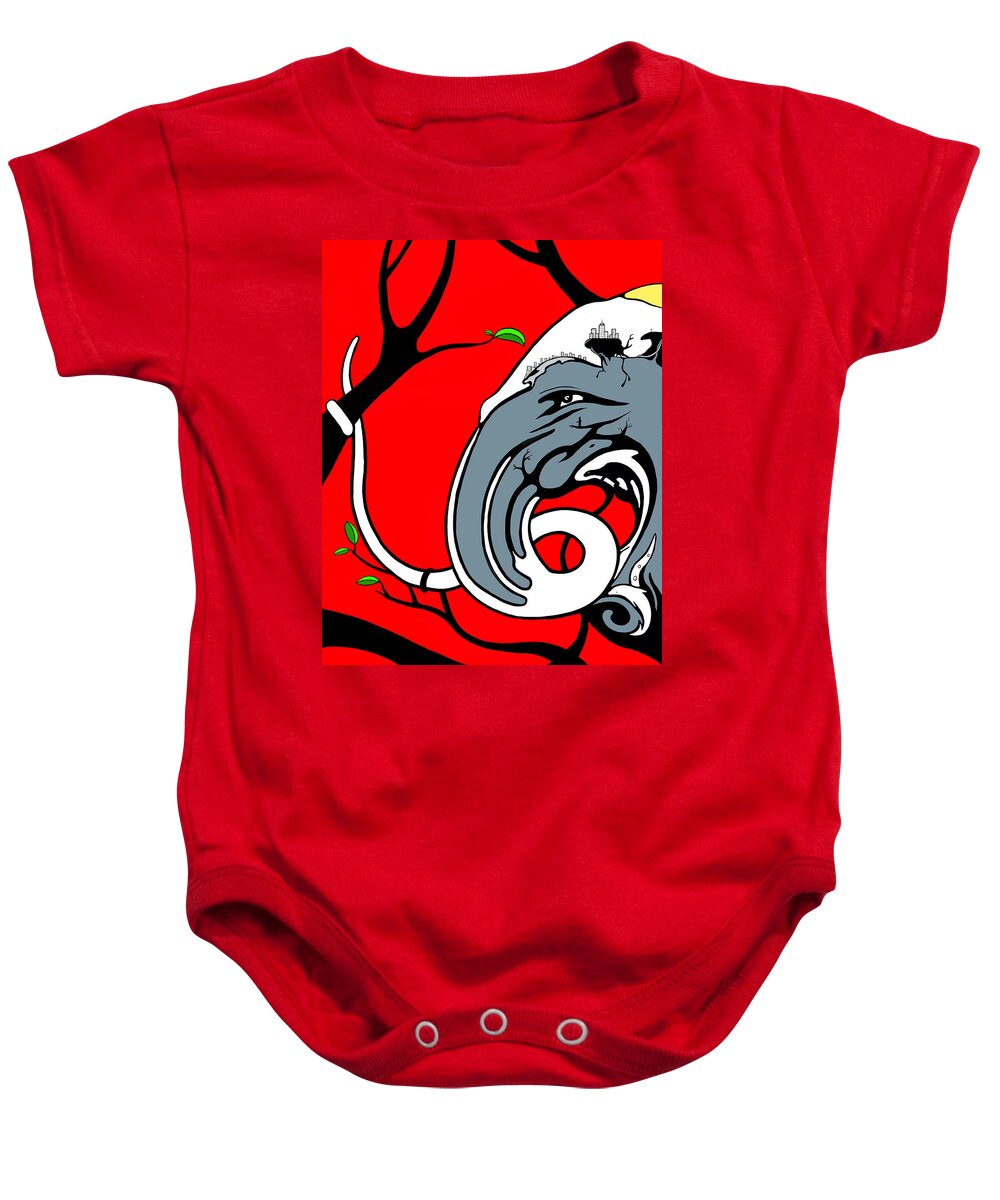 Branch Baby Onesie featuring the digital art Twisted by Craig Tilley