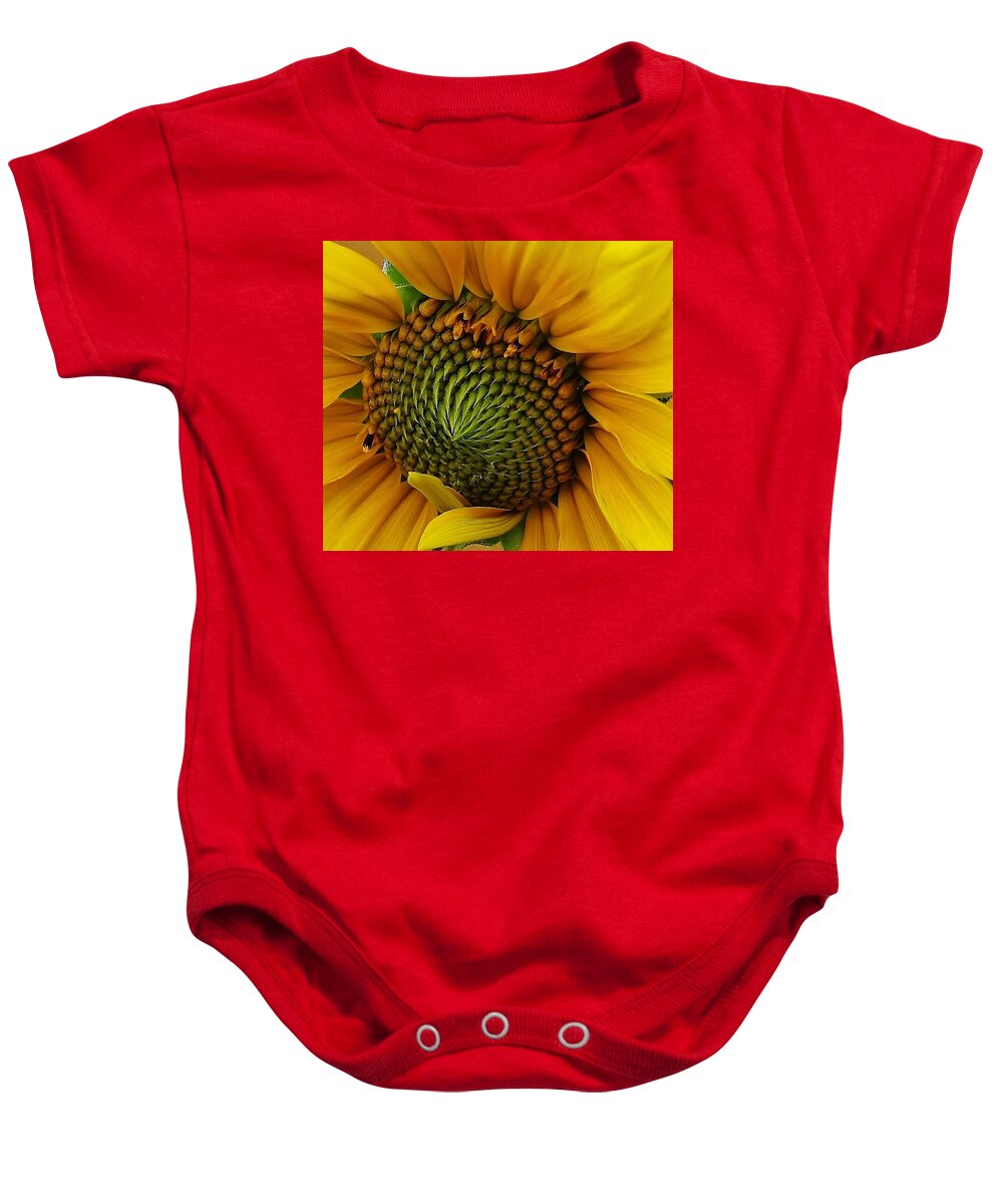 Flora Baby Onesie featuring the photograph Sunflower Close Up #4 by Bruce Bley