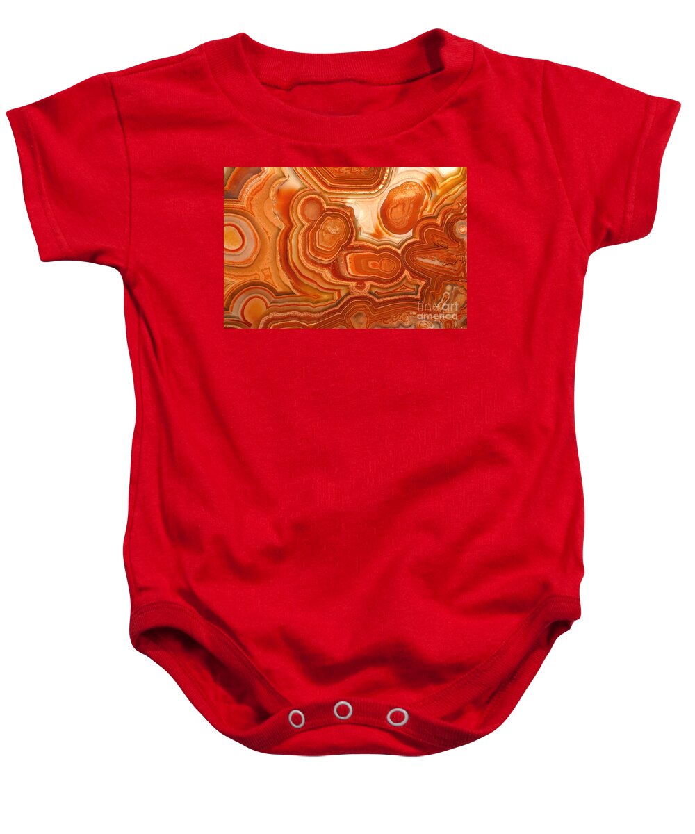 Agate Baby Onesie featuring the photograph Agate by Ted Kinsman