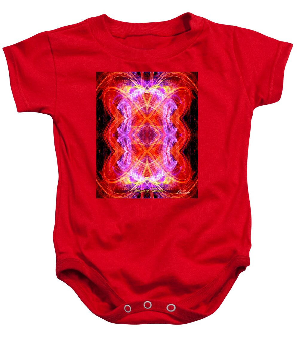 Angel Baby Onesie featuring the digital art Angel of Tantra by Diana Haronis