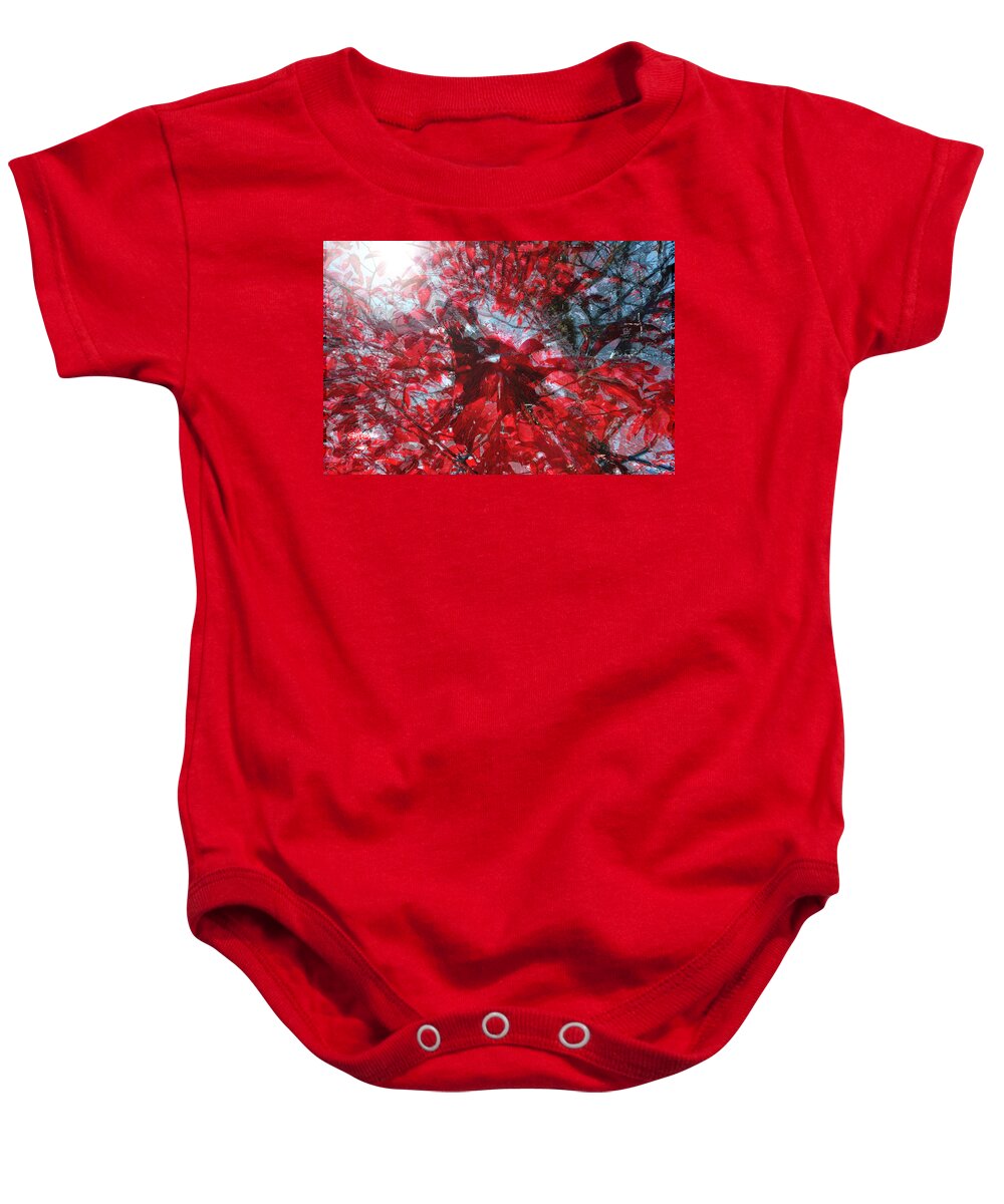 Black And Red Crescendo Baby Onesie featuring the photograph Black and Red Crescendo by Seth Weaver