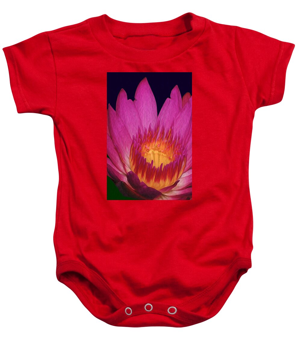 Waterlily Baby Onesie featuring the photograph God Is Everywhere by Maggie Magee Molino