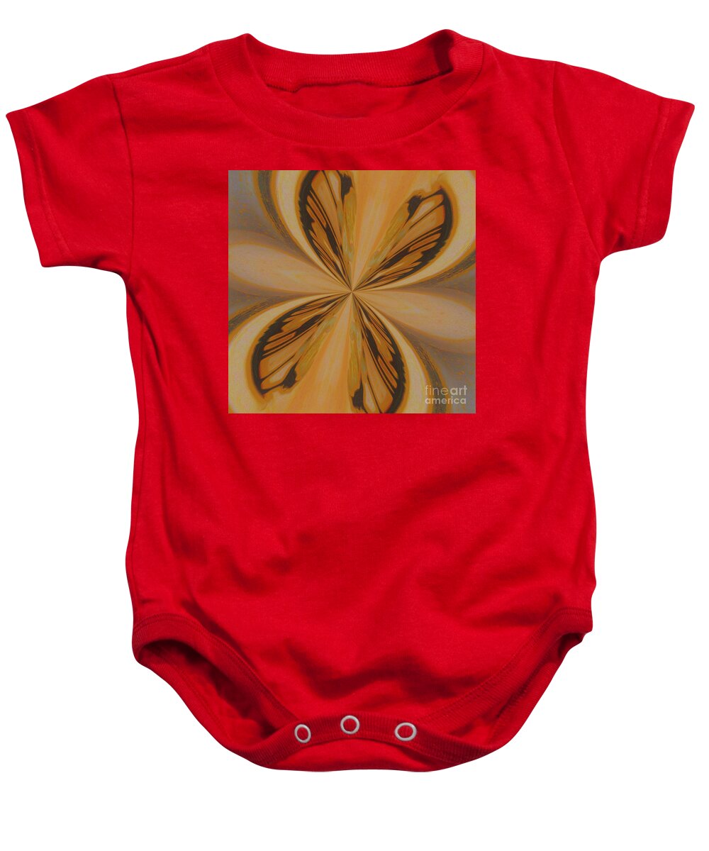 Photo Baby Onesie featuring the photograph Golden Butterfly by Marsha Heiken