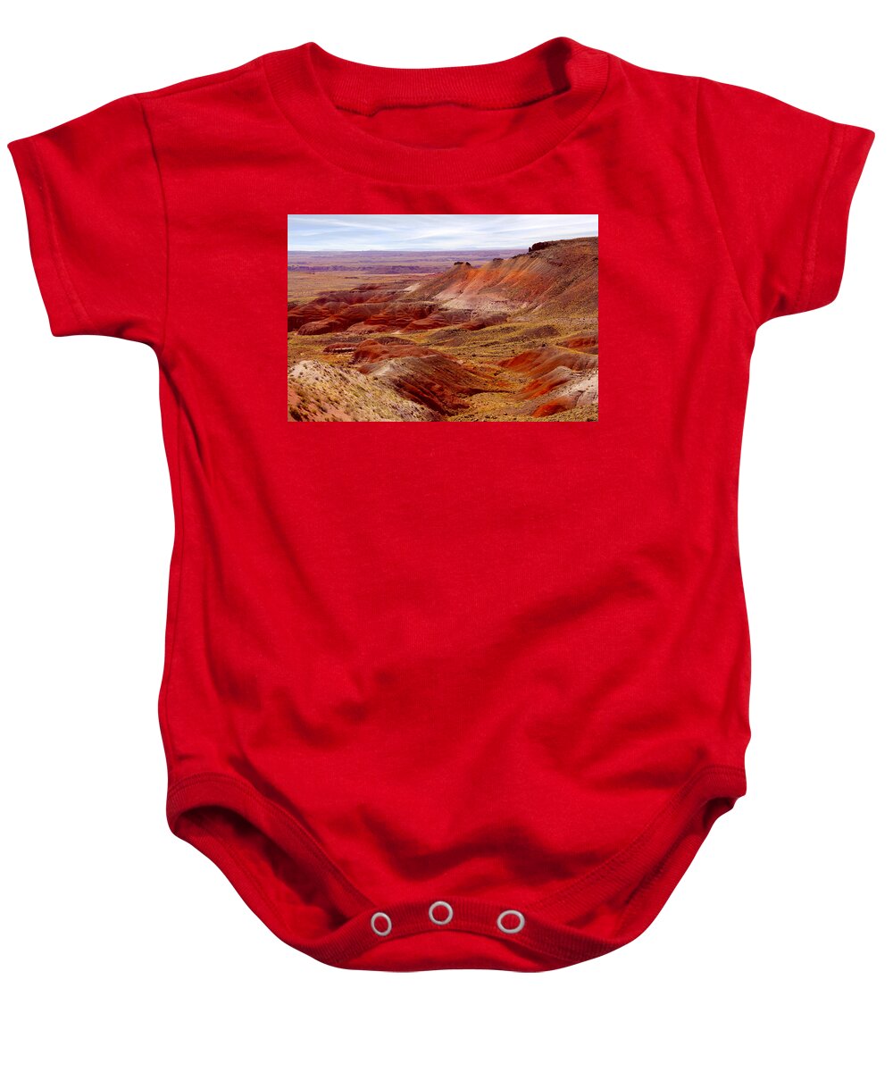 Painted Desert Baby Onesie featuring the photograph Painted Desert by Mike McGlothlen