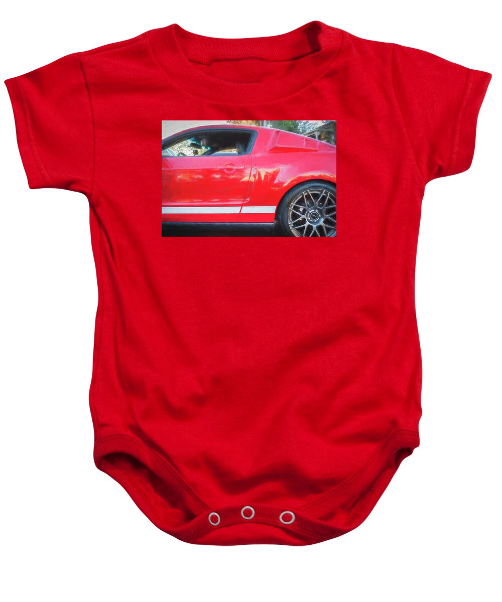 2012 Ford Mustang Gt 500 Baby Onesie featuring the photograph 2012 Ford Mustang GT 500 SVT #1 by Rich Franco