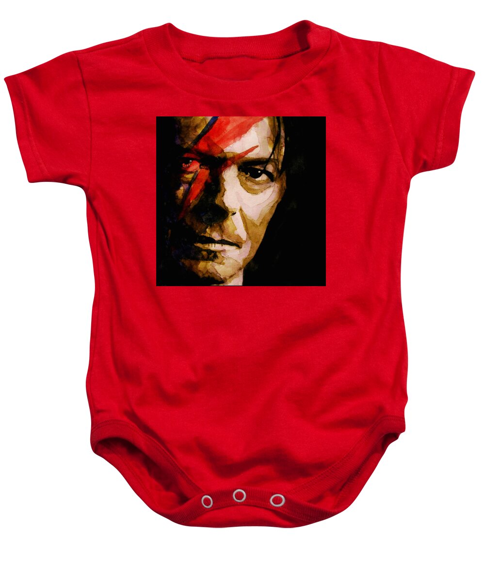 David Bowie Baby Onesie featuring the painting Past and Present #1 by Paul Lovering