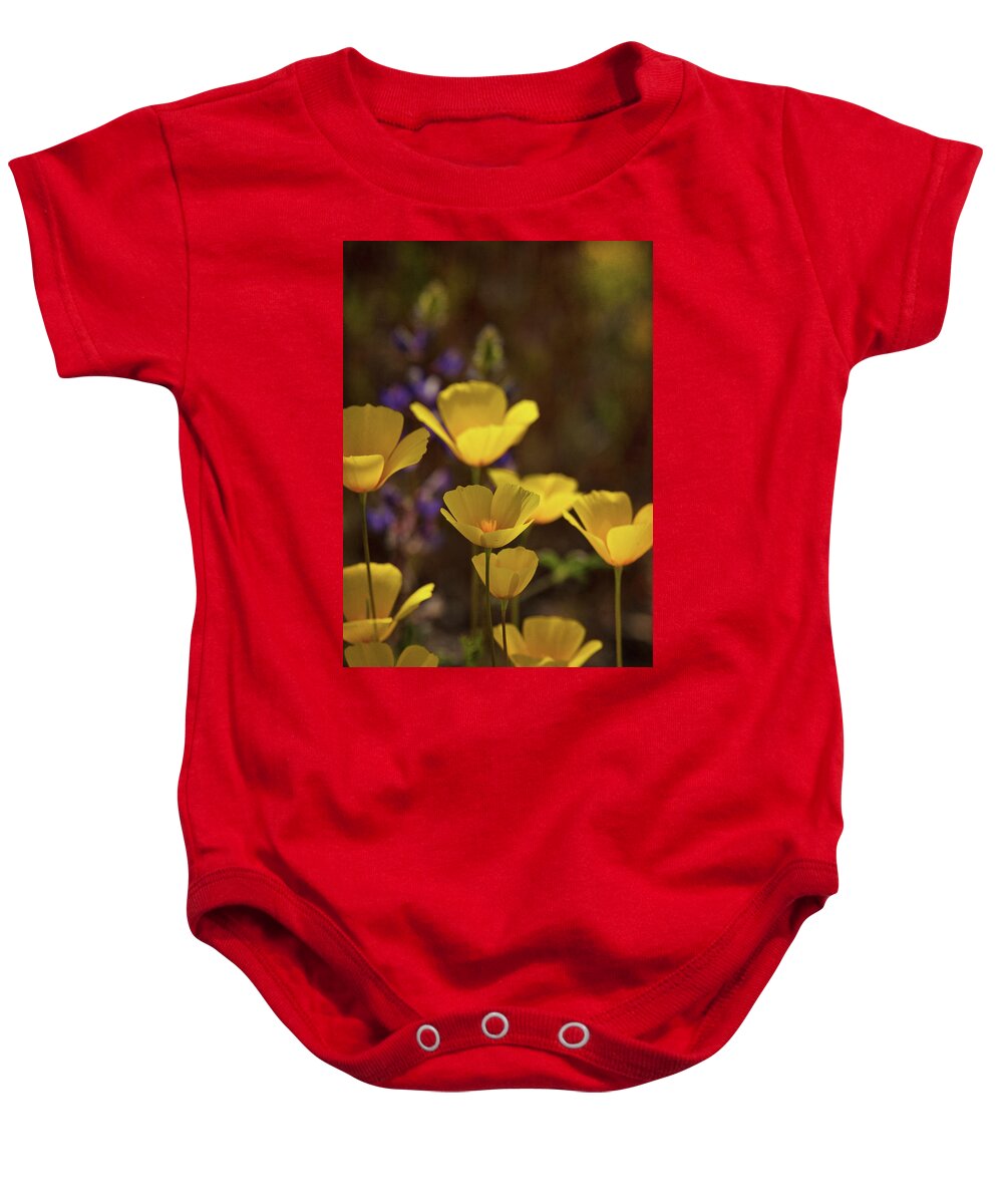 Poppies Baby Onesie featuring the photograph Poppies and Lupines #2 by Saija Lehtonen