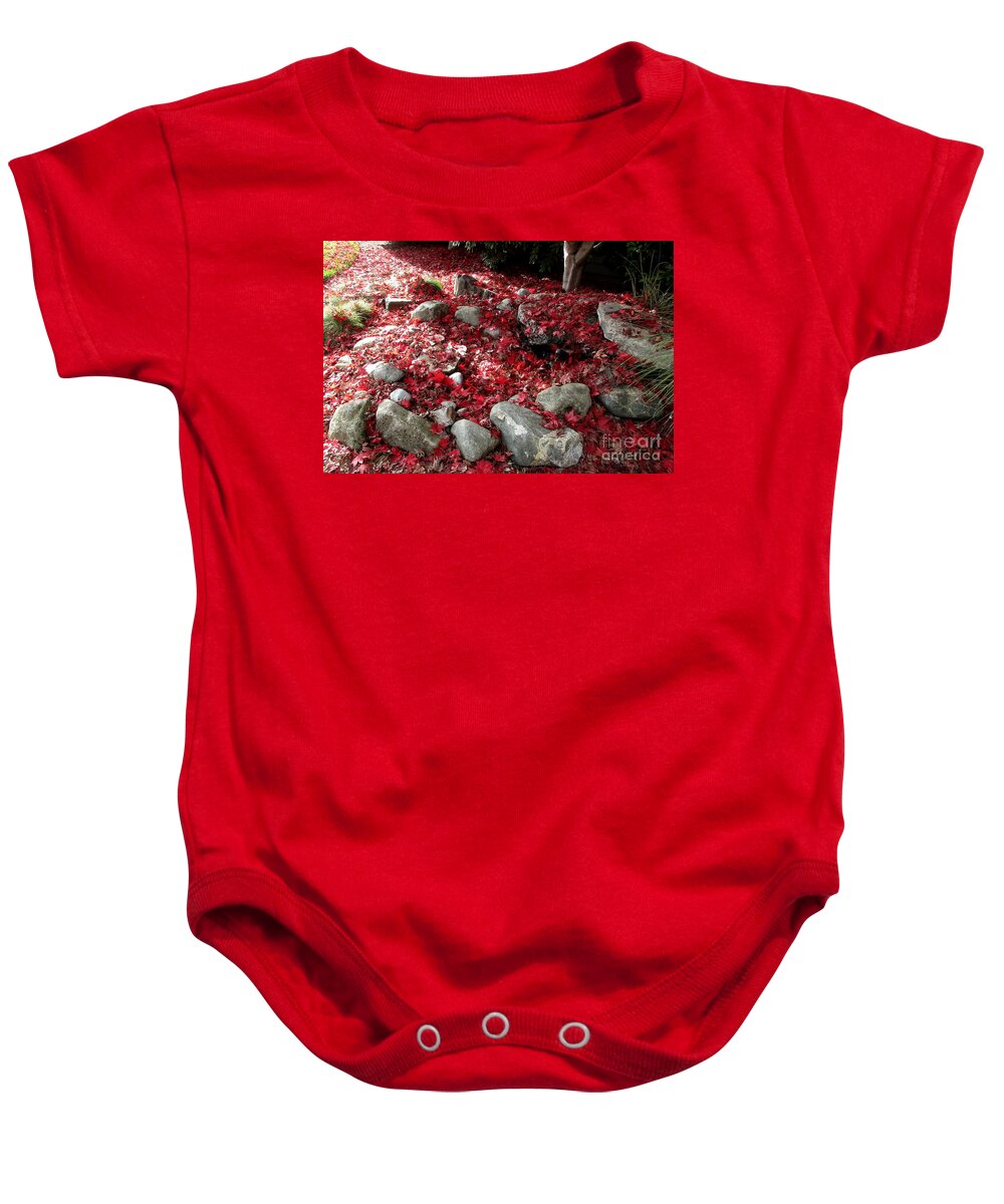 Fall Baby Onesie featuring the photograph A hard Fall by Marie Neder