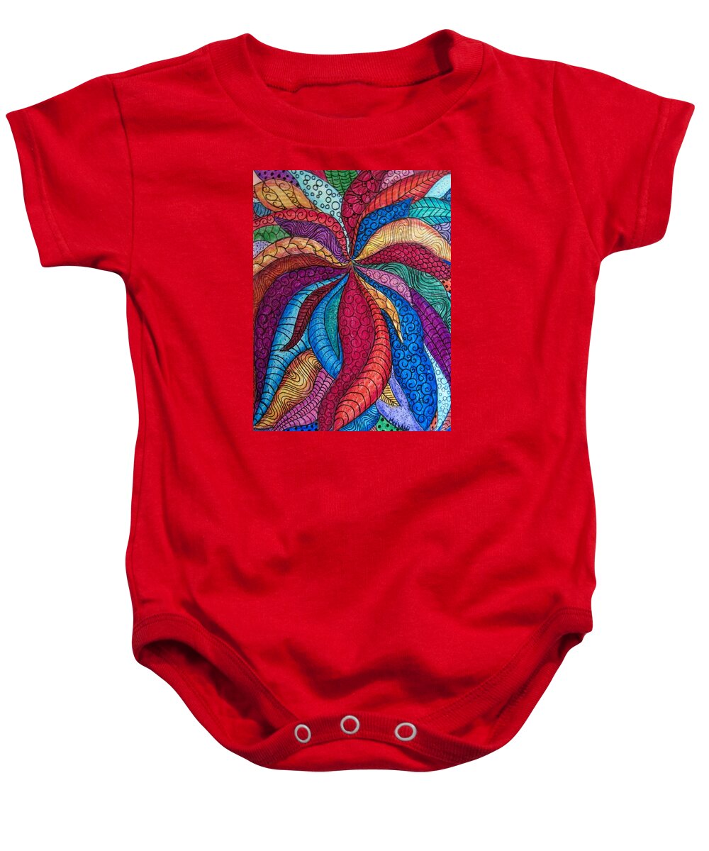 Abstracts Baby Onesie featuring the drawing Abstract 1 by Megan Walsh