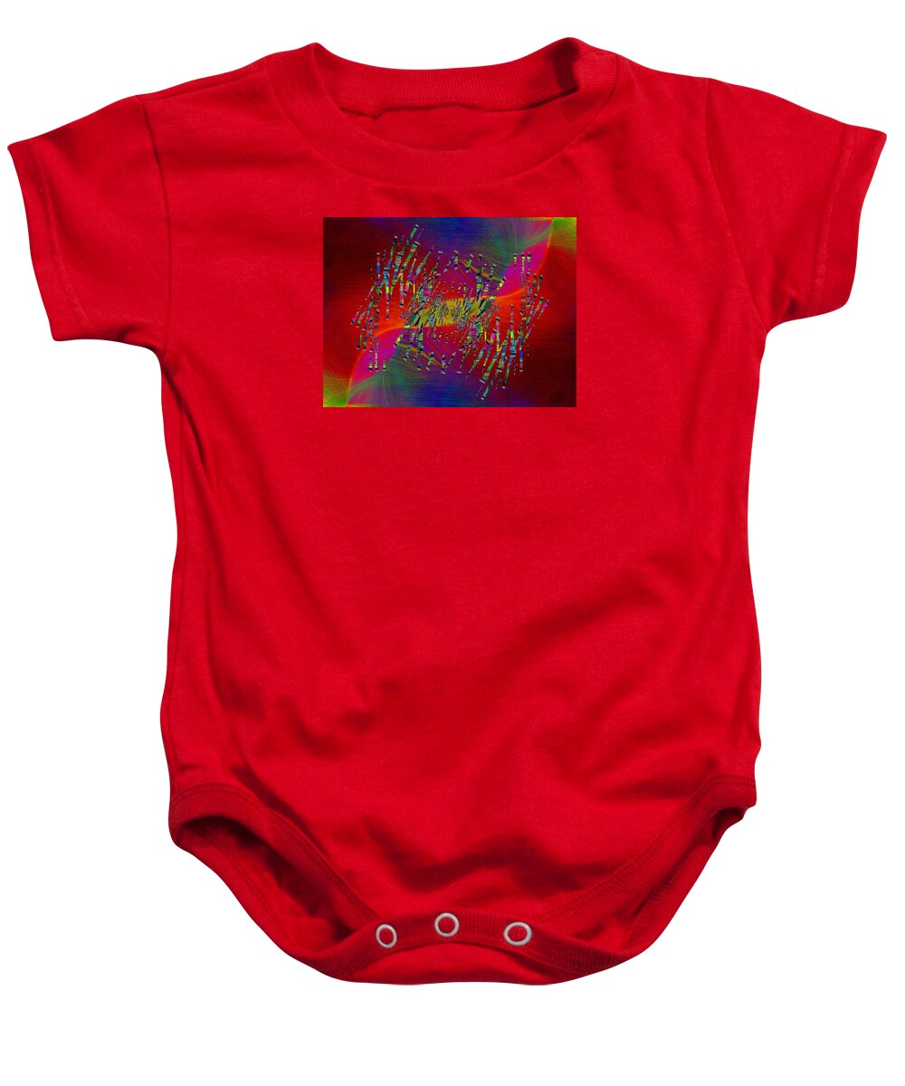Abstract Baby Onesie featuring the digital art Abstract Cubed 338 by Tim Allen