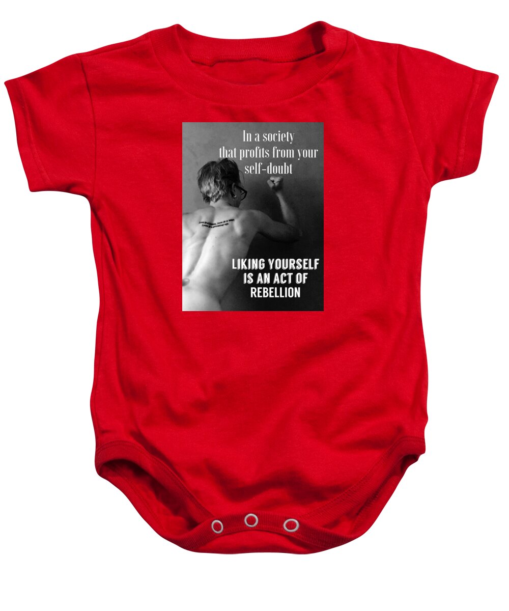 Beauty Baby Onesie featuring the photograph Act of Rebellion by Sara Young