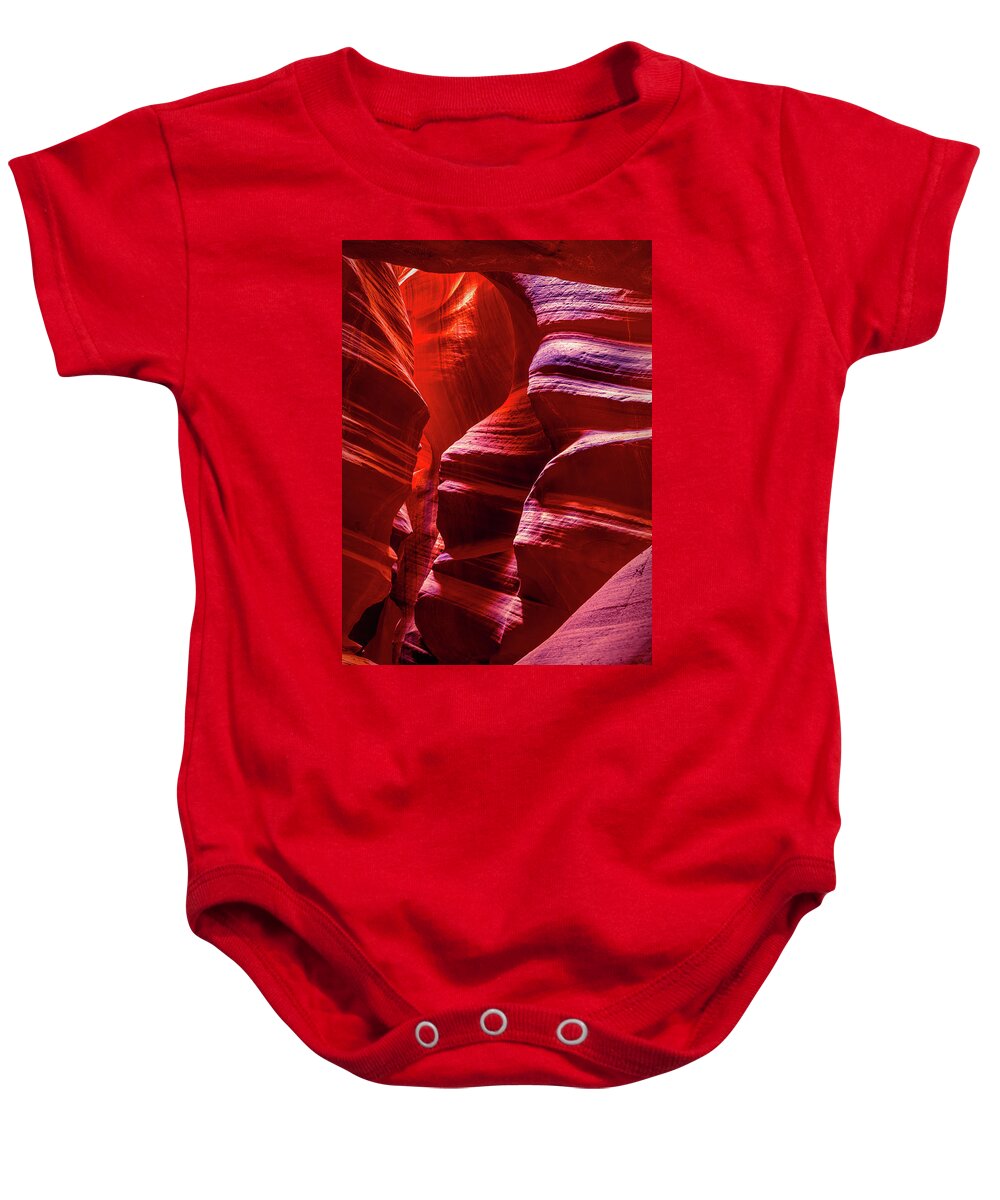  Baby Onesie featuring the photograph Antelope Canyon Coziness by Paul LeSage